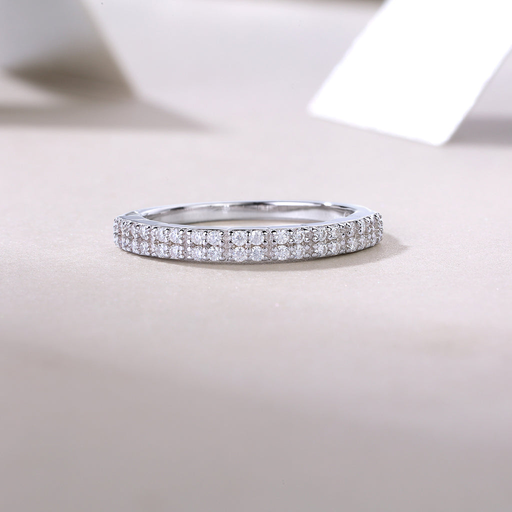 For Love - A Fashionable And Luxurious Jewelry Accessory Set With Moissanite S925 Sterling Silver And Platinum-plated Diamond