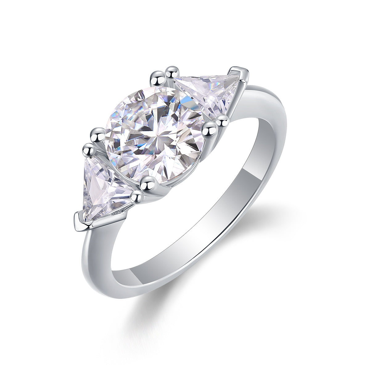 Ocean Diamond - A Fashionable And Luxurious Jewelry Piece Set With 2-carat Moissanite S925 Sterling Silver And Platinum-plated Diamond