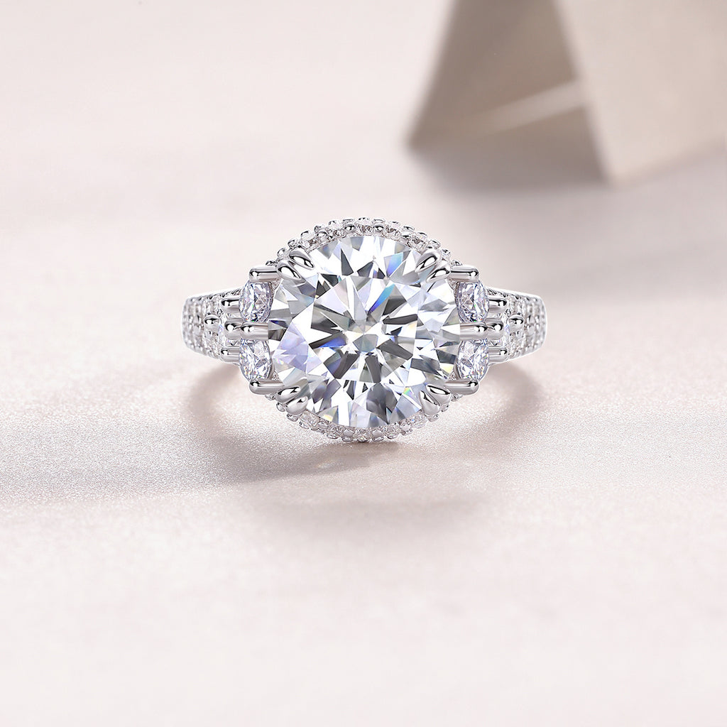 Dance With Youth - A Fashionable And Luxurious Jewelry Accessory Set With 5-carat Moissan Diamond S925 Sterling Silver And Platinum-plated Diamond