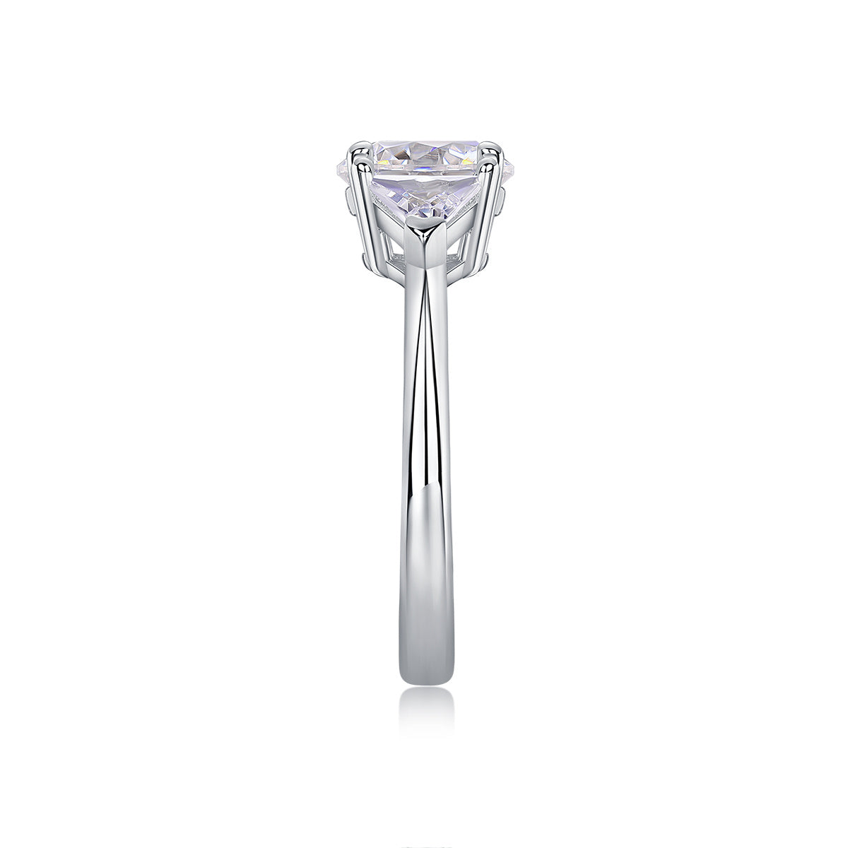 Ocean Diamond - A Fashionable And Luxurious Jewelry Piece Set With 2-carat Moissanite S925 Sterling Silver And Platinum-plated Diamond