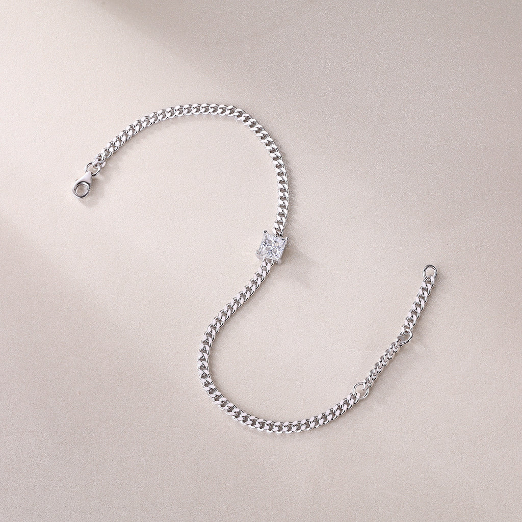 Resolute Luxury Fashion Mossan Diamond S925 Silver Bracelet