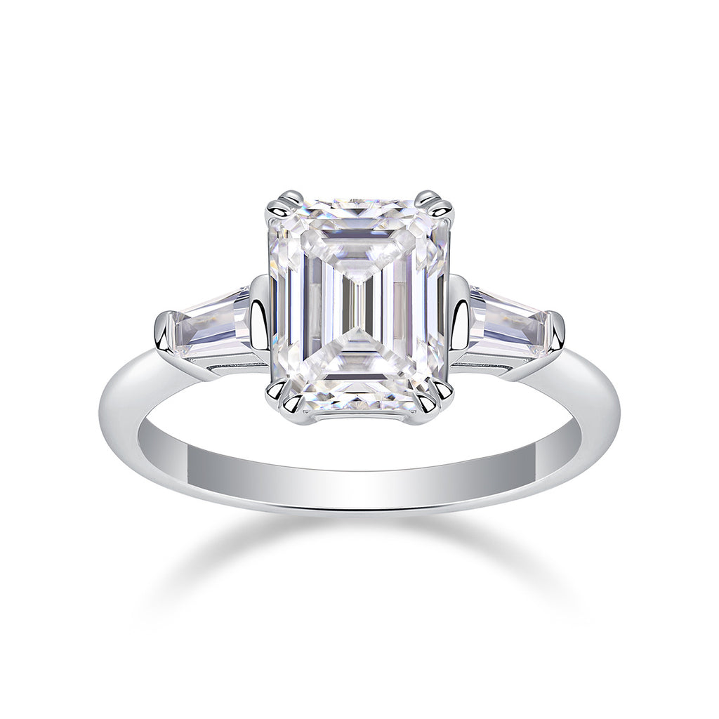 Starry Sky Mirror - A Fashionable Diamond Jewelry Piece Set With Moissanite S925 Sterling Silver And Platinum Diamond Ring