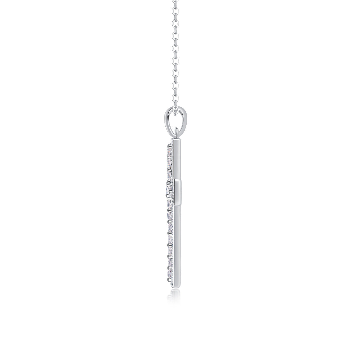 Shelter - Fashionable Jewelry Pendant Set With Moissanite S925 Sterling Silver And Platinum-plated Cross Diamond, Moissanite Silver Jewelry
