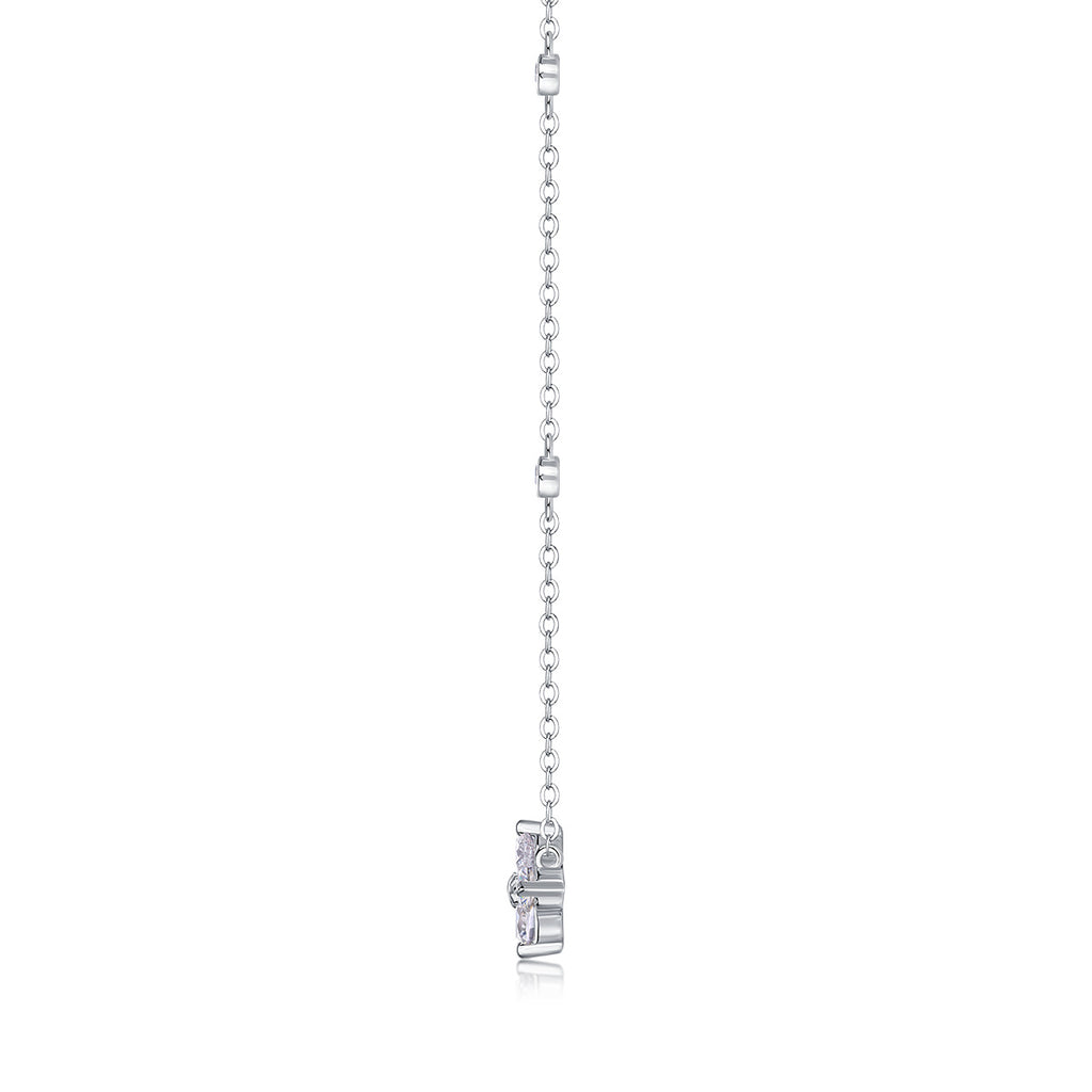 Radiant Star - A Fashionable And Luxurious Diamond Jewelry Pendant Set With Moissanite S925 Sterling Silver And Platinum Plating
