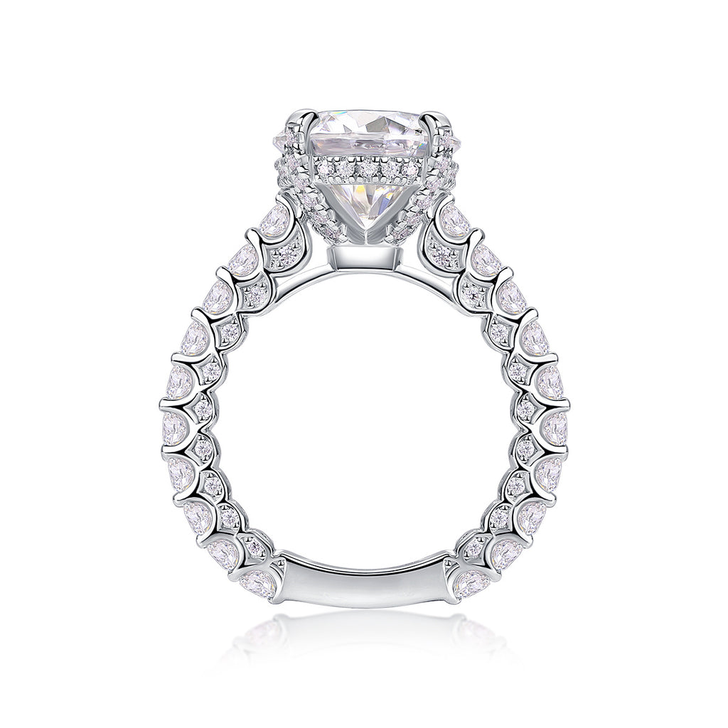Affectionate And Tender - A Fashionable And Luxurious Jewelry Piece Set With 5-carat Moissanite S925 Sterling Silver And Platinum-plated Diamond