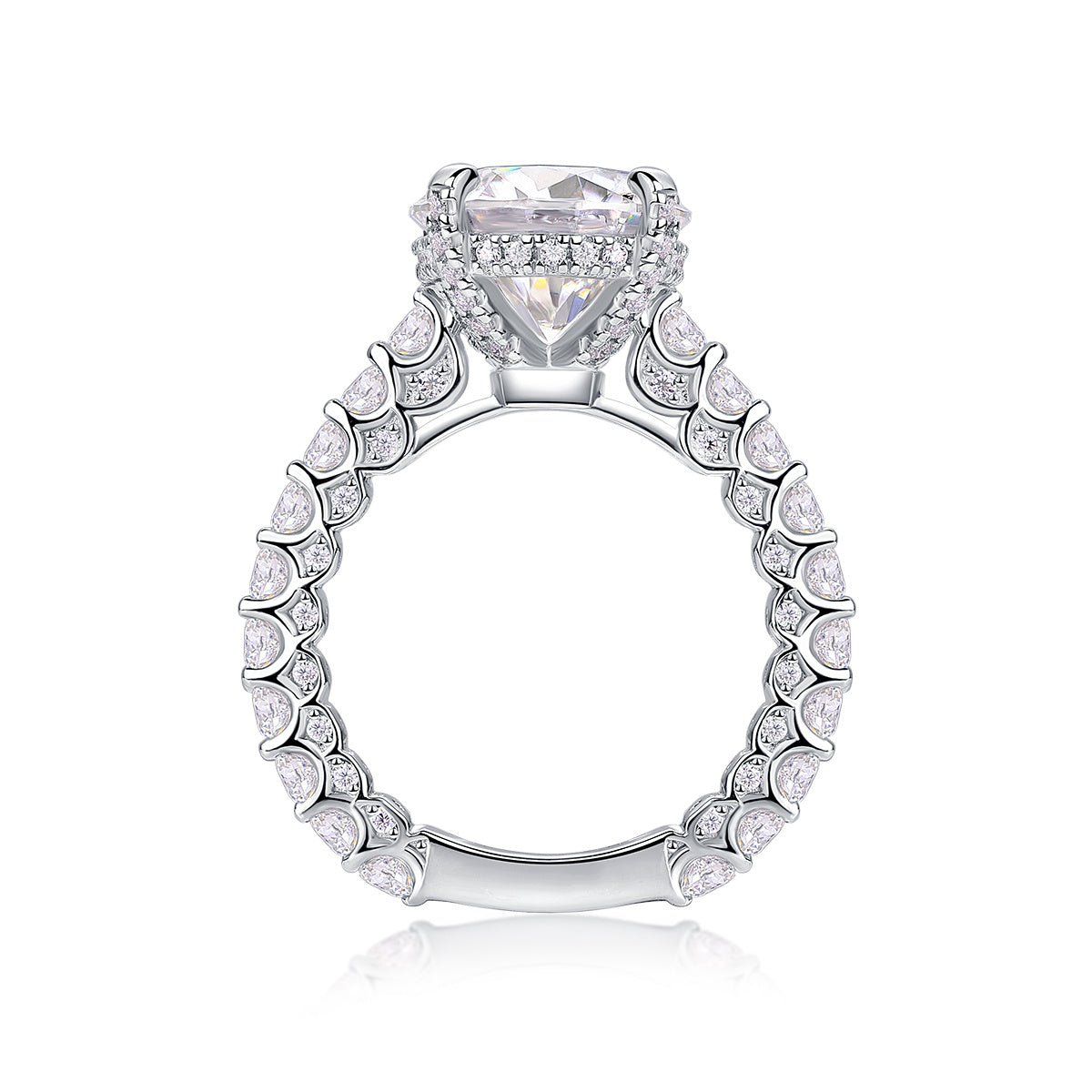 Affectionate And Tender - A Fashionable And Luxurious Jewelry Piece Set With 5-carat Moissanite S925 Sterling Silver And Platinum-plated Diamond