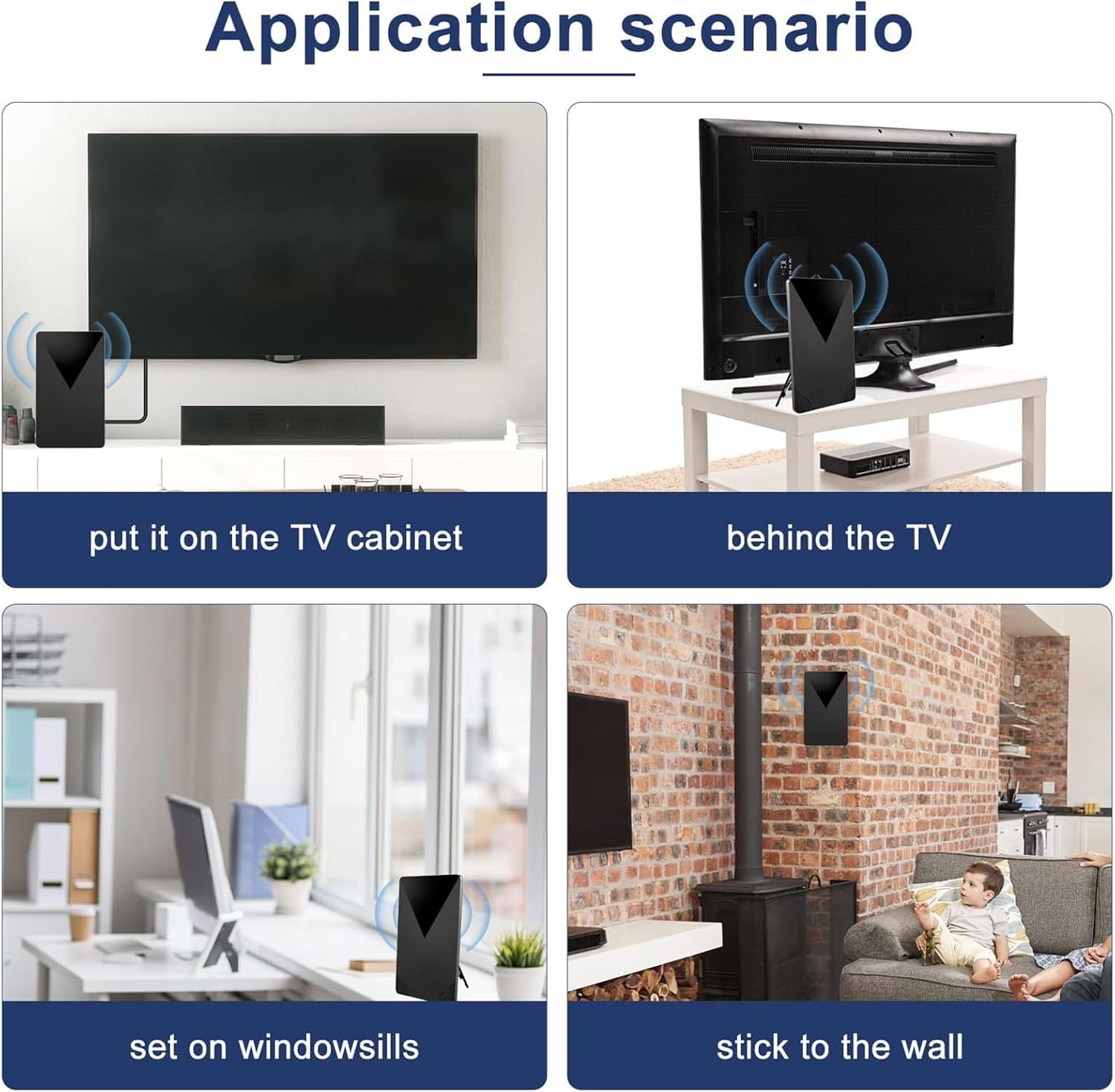 Indoor Outdoor HDTV Antenna 2025 Upgrade Digital TV Antenna With Signal Booster Long Range 360 Degree Reception Supports 4K 1080P 35ft Cable Easy Installation Compatible With Smart TVs And Old TVs Bla