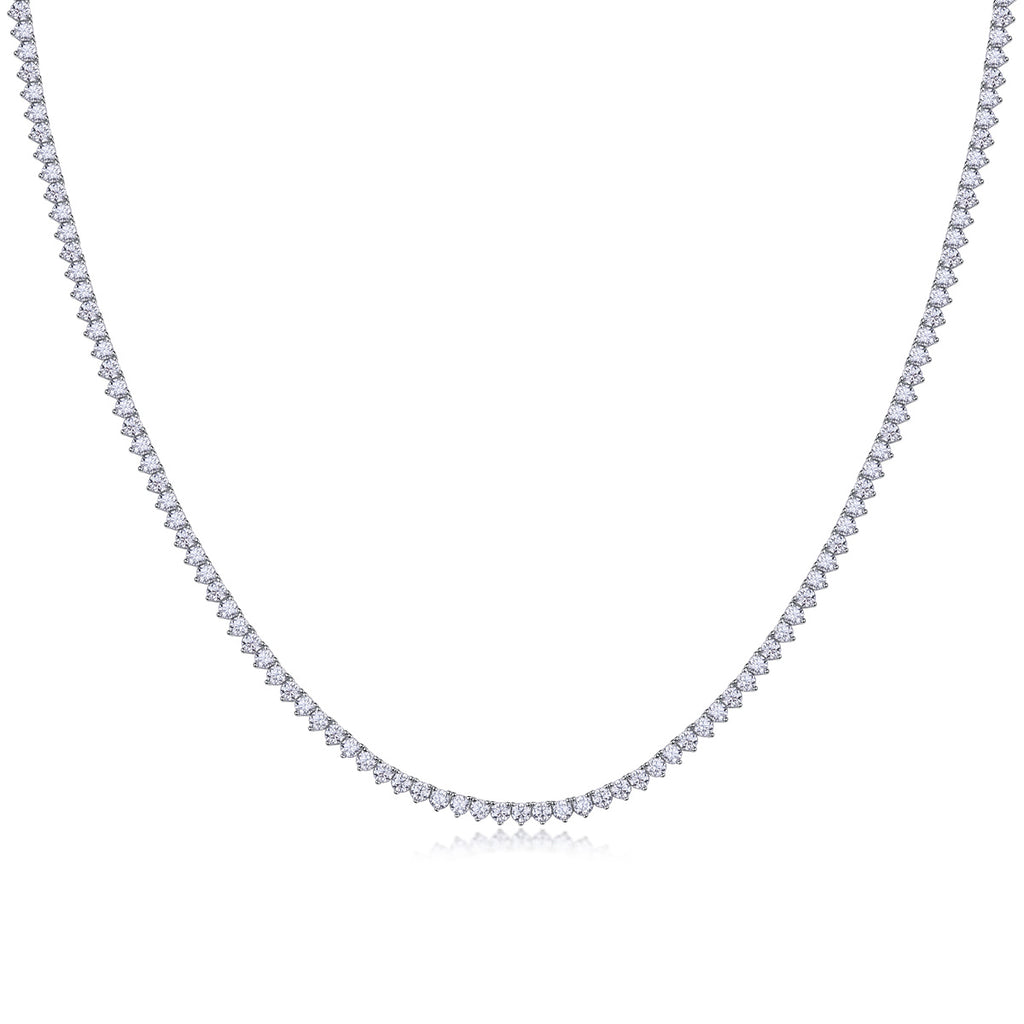 Solitude Luxury Fashion Set Mosan Diamond S925 Silver Necklace Rivaling Natural Diamonds