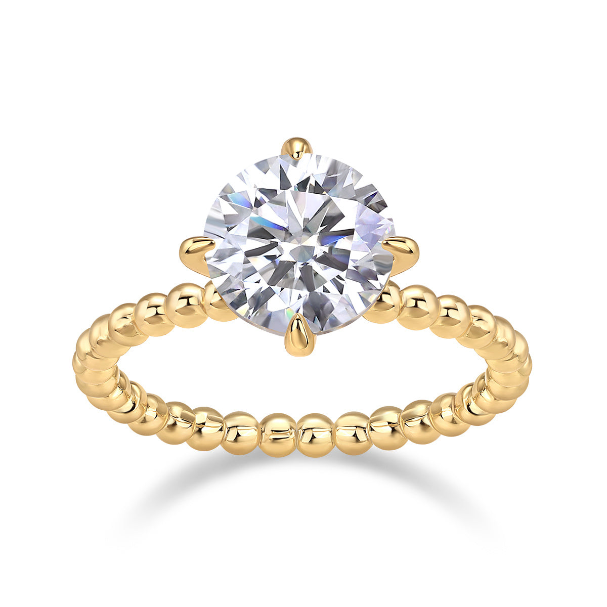 Forget-me-not - A Fashionable And Luxurious Jewelry Piece Set With 3-carat Moissanite S925 Sterling Silver And Gold-plated Diamond