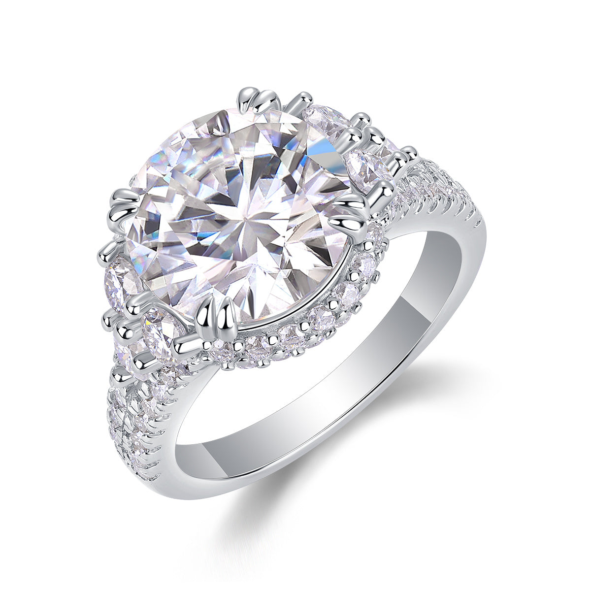 Dance With Youth - A Fashionable And Luxurious Jewelry Accessory Set With 5-carat Moissan Diamond S925 Sterling Silver And Platinum-plated Diamond