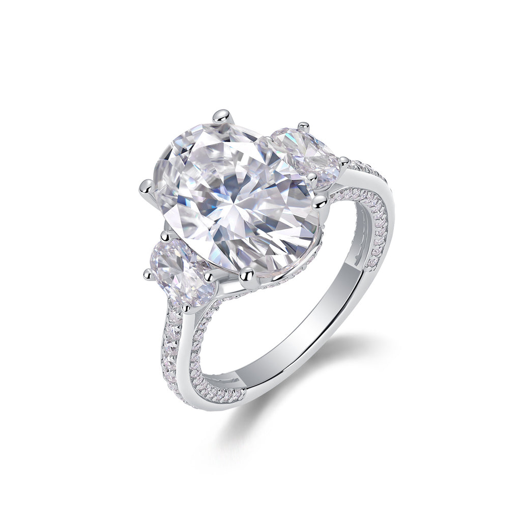 Crown Of Radiance - A Fashionable And Luxurious Jewelry Accessory Set With Moissanite S925 Sterling Silver And Platinum-plated Diamond