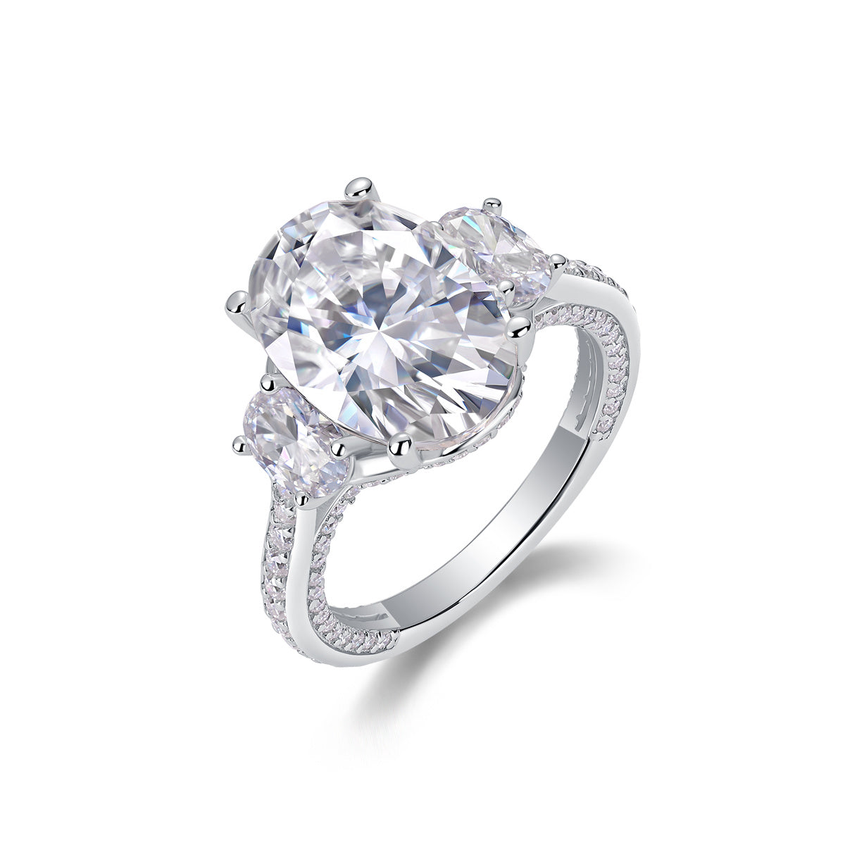Crown Of Radiance - A Fashionable And Luxurious Jewelry Accessory Set With Moissanite S925 Sterling Silver And Platinum-plated Diamond