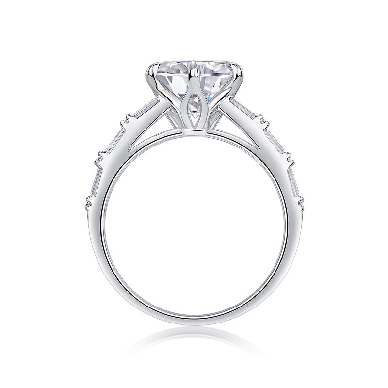 Vanilla - A Fashionable And Luxurious Jewelry Piece Set With 3-carat Moissanite S925 Sterling Silver And Platinum-plated Diamond