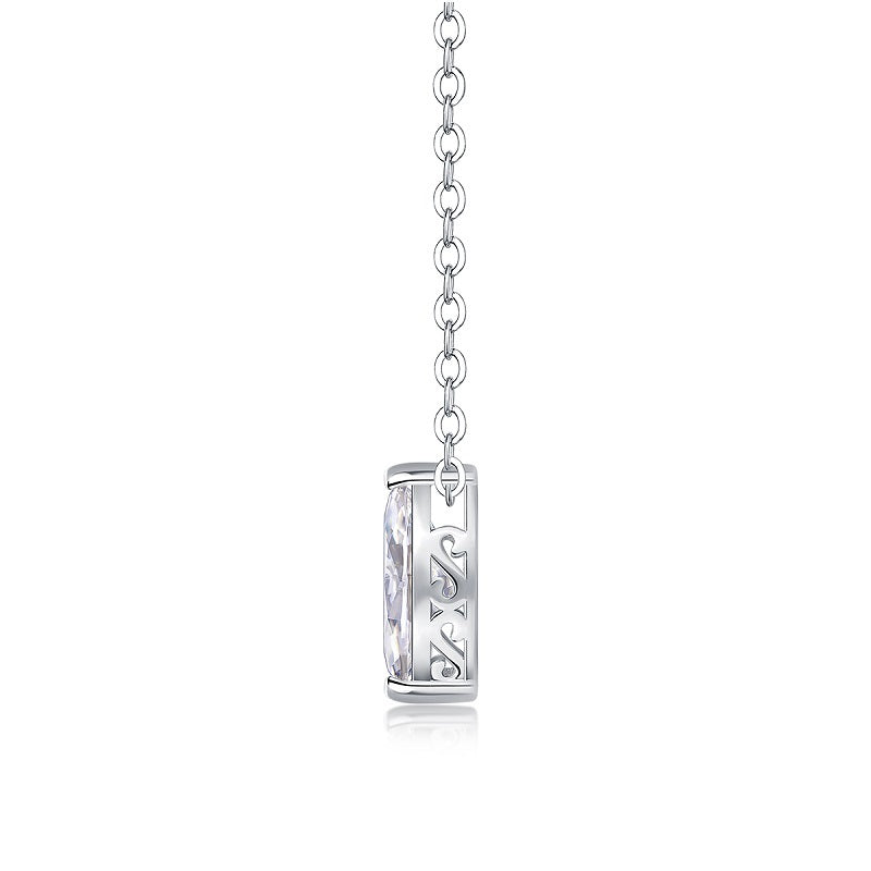 A Fashionable Jewelry Pendant Set Moissanite S925 Sterling Silver And Platinum-plated Diamond In The Shape Of A Horse's Eye. Moissanite Silver Jewelry