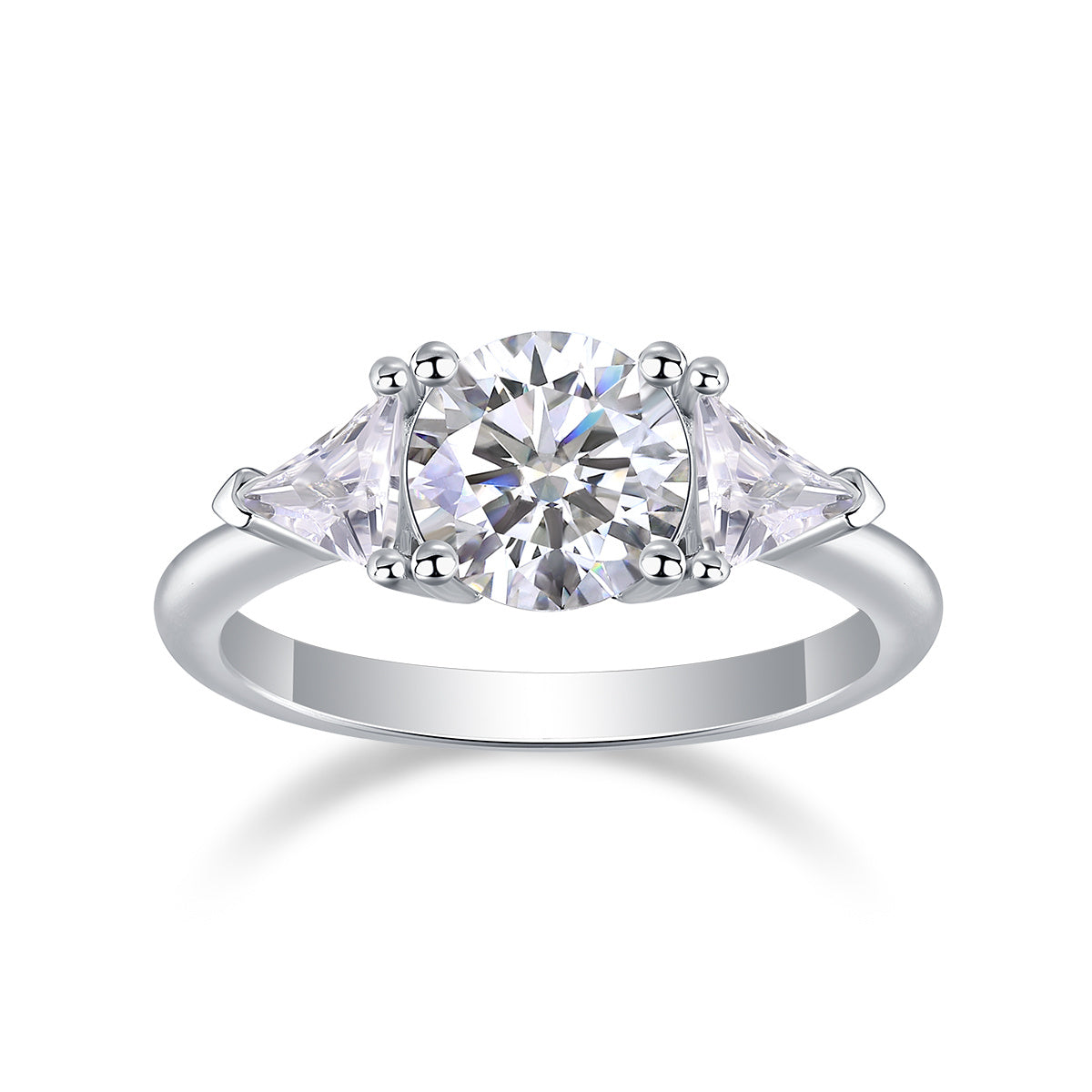 Ocean Diamond - A Fashionable And Luxurious Jewelry Piece Set With 2-carat Moissanite S925 Sterling Silver And Platinum-plated Diamond