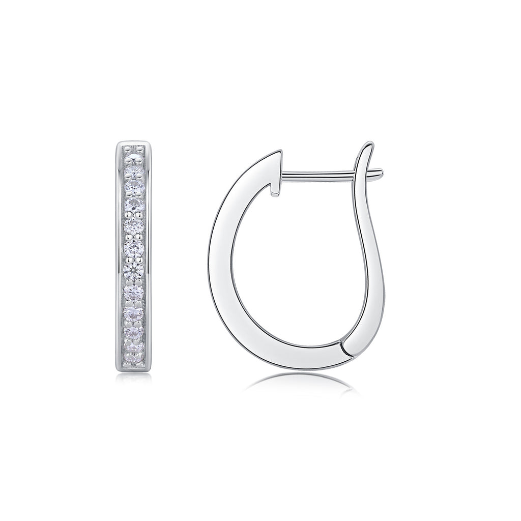 Morning Dew - Fashionable And Luxurious Diamond Jewelry Set With Moissanite S925 Sterling Silver And Platinum-plated Stud Earrings