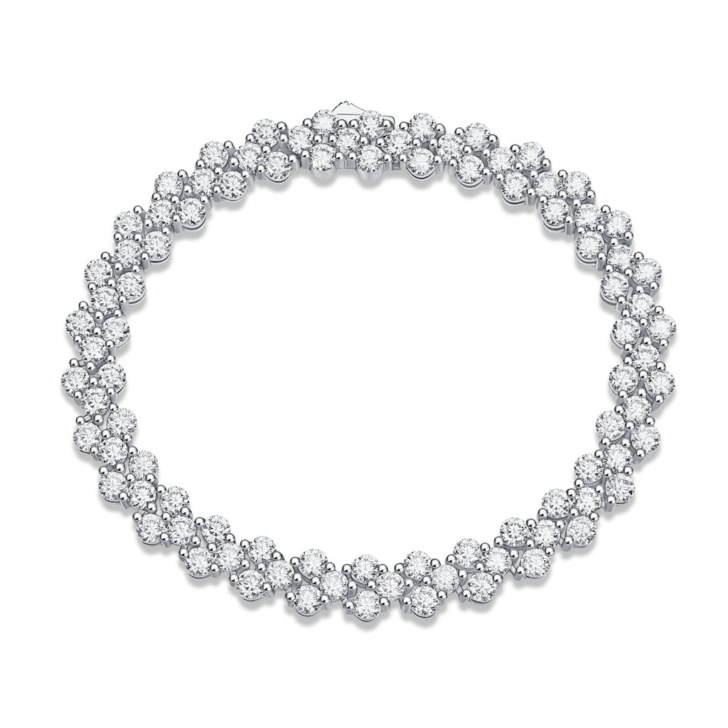 Kanong Luxury Fashion Mossan Diamond S925 Silver Bracelet