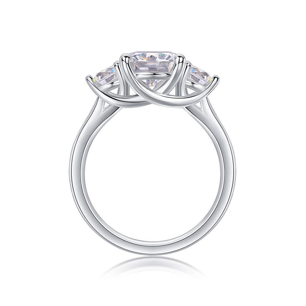 Three Lives And Three Worlds - A Fashionable And Luxurious Jewelry Piece Set With 2-carat Moissan Diamond S925 Sterling Silver And Platinum-plated Diamond
