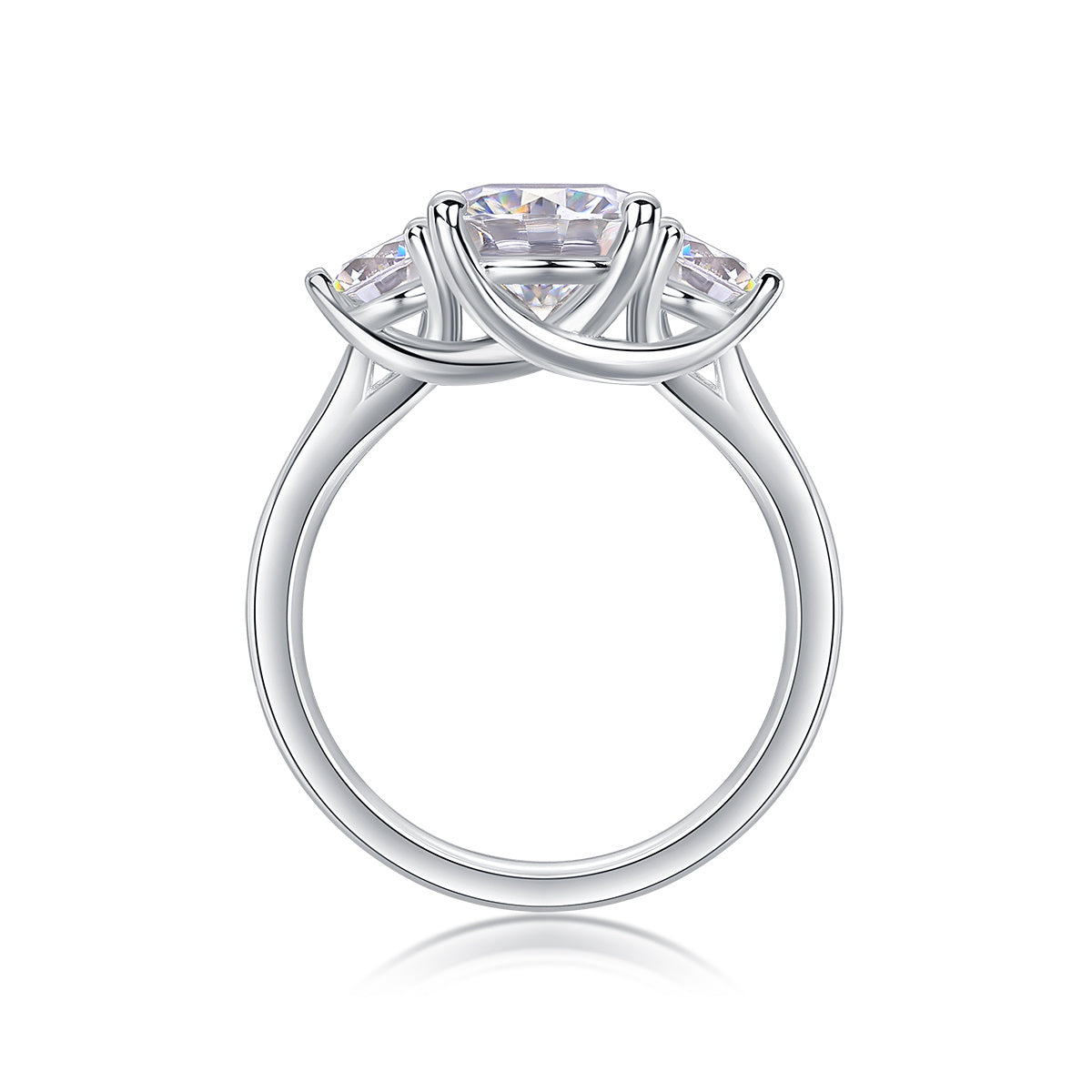 Three Lives And Three Worlds - A Fashionable And Luxurious Jewelry Piece Set With 2-carat Moissan Diamond S925 Sterling Silver And Platinum-plated Diamond