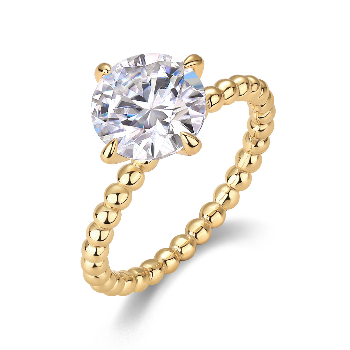 Forget-me-not - A Fashionable And Luxurious Jewelry Piece Set With 3-carat Moissanite S925 Sterling Silver And Gold-plated Diamond