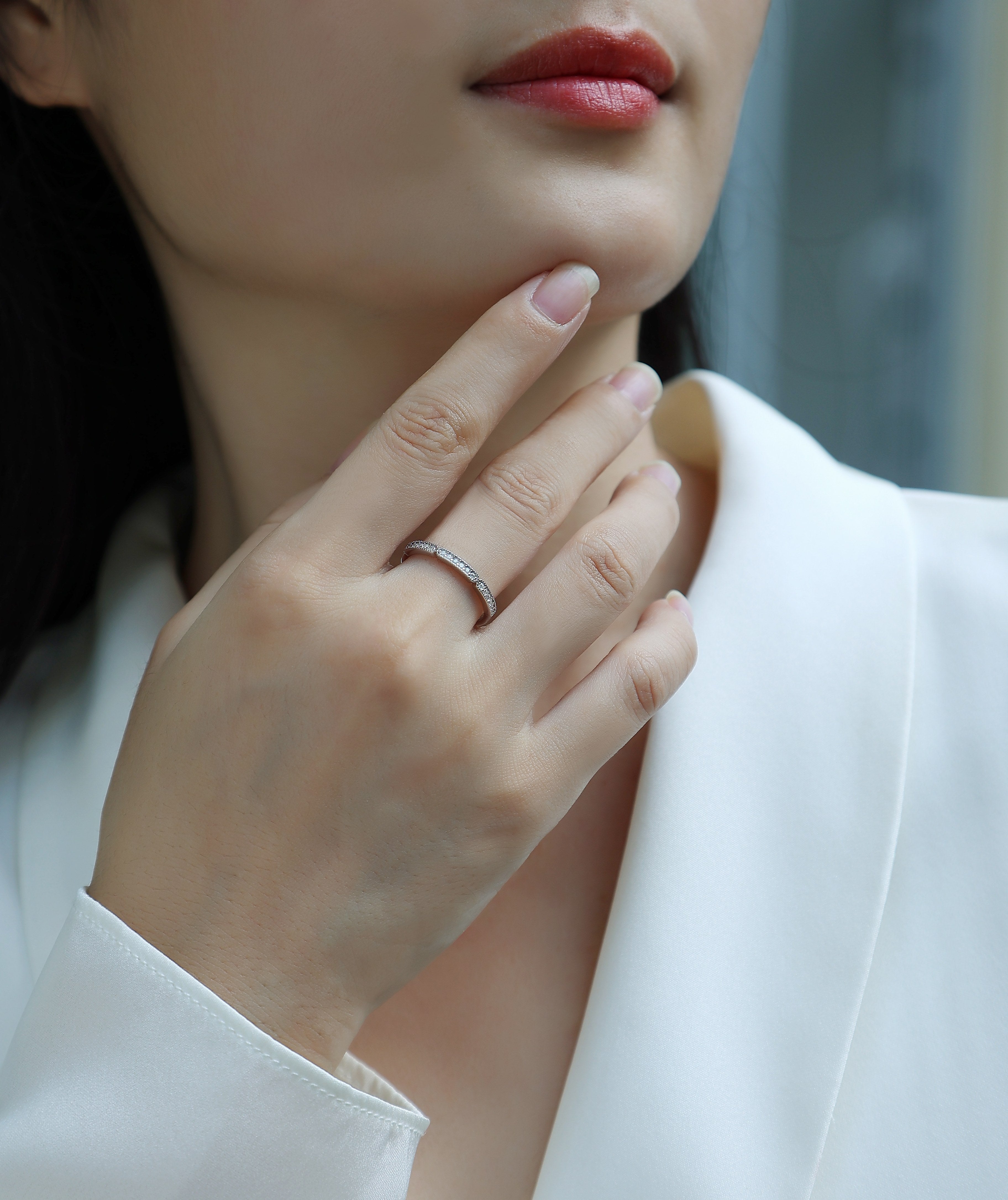 Youth - A Fashionable And Luxurious Jewelry Accessory Set With Moissanite S925 Sterling Silver And Platinum-plated Diamond
