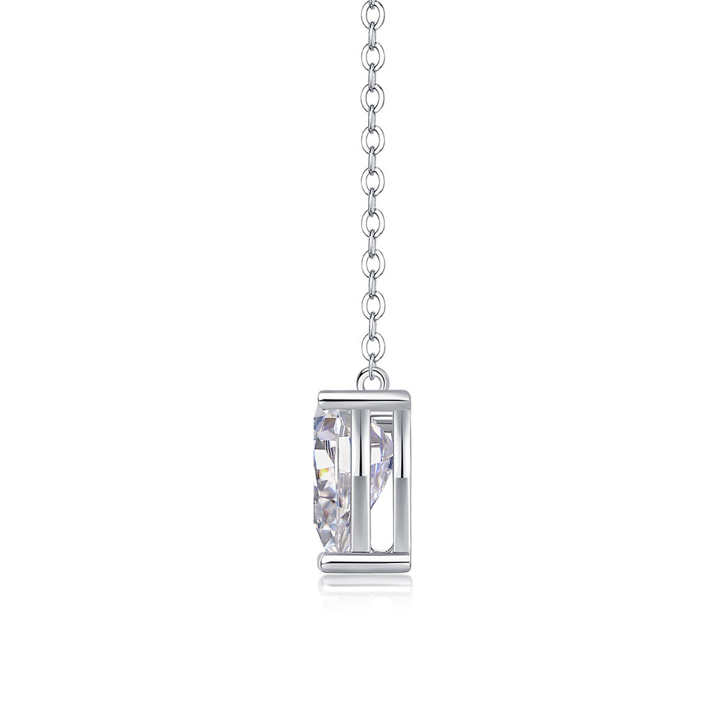 Water Drop - Fashionable Jewelry Pendant Set With Moissanite S925 Sterling Silver And Platinum-plated Diamond, Moissanite Silver Jewelry