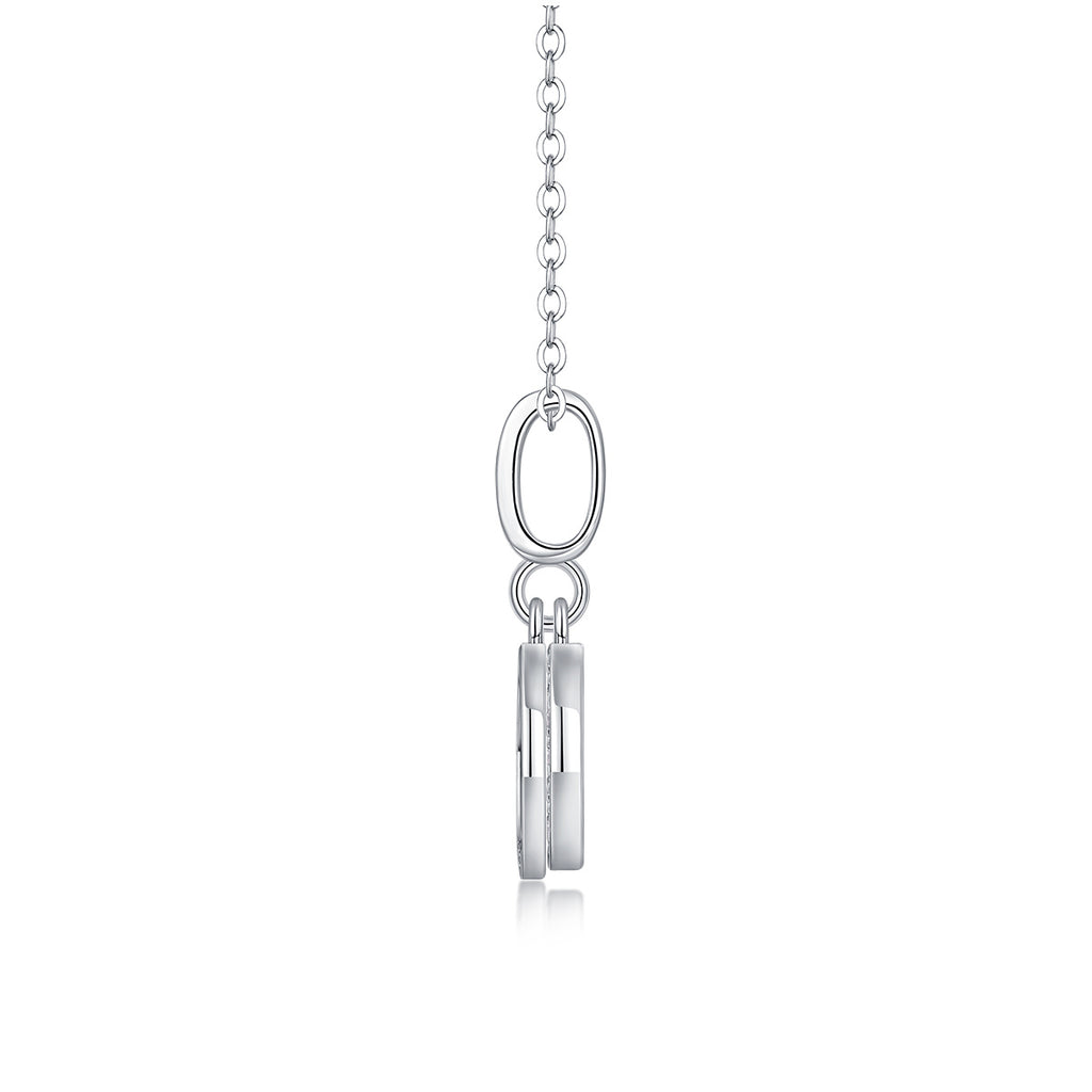 Double Ring Combination - A Fashionable And Luxurious Diamond Jewelry Piece Set With Moissanite S925 Sterling Silver And Platinum-plated Pendant