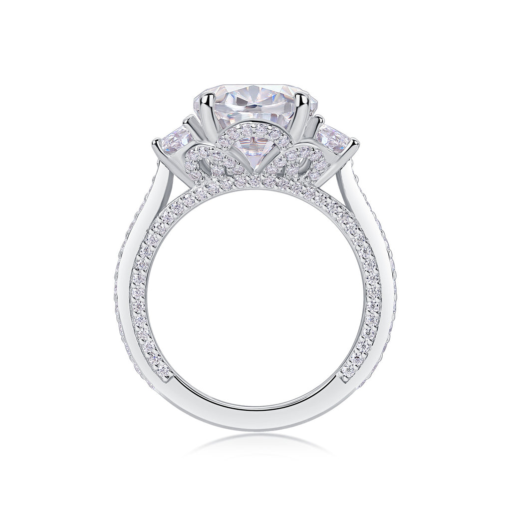Crown Of Radiance - A Fashionable And Luxurious Jewelry Accessory Set With Moissanite S925 Sterling Silver And Platinum-plated Diamond