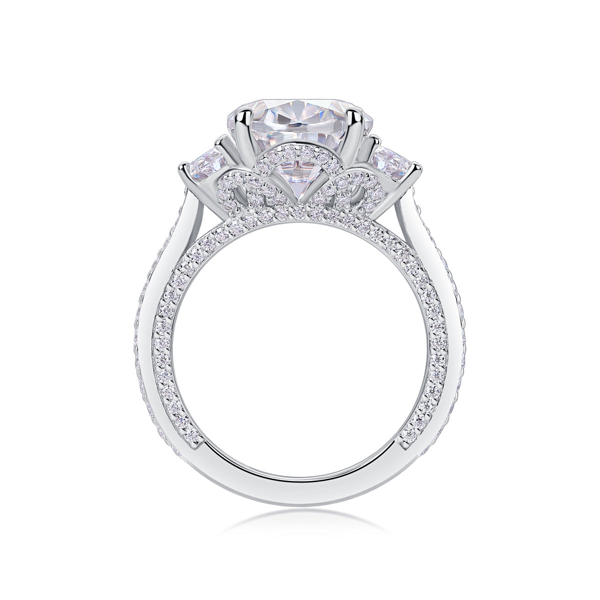 Crown Of Radiance - A Fashionable And Luxurious Jewelry Accessory Set With Moissanite S925 Sterling Silver And Platinum-plated Diamond