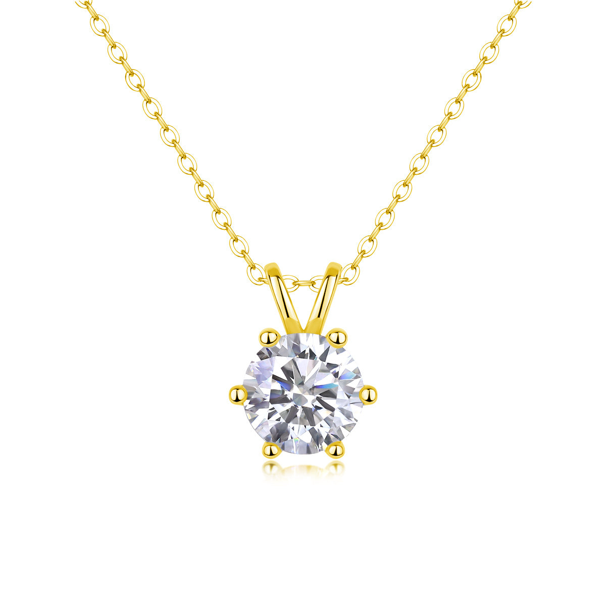 Romantic Mark - A Fashionable And Luxurious Diamond Jewelry Pendant Set With 2-carat Moissanite S925 Sterling Silver