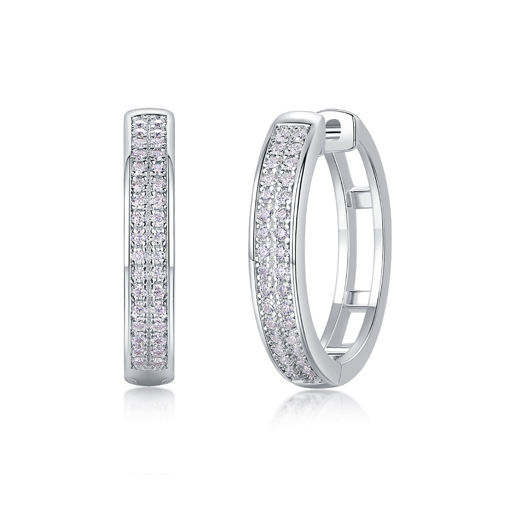 Firefly Light - Moissanite S925 Sterling Silver Earrings With Platinum-plated Stud Earrings, Fashionable, Trendy And Affordable Diamond Jewelry