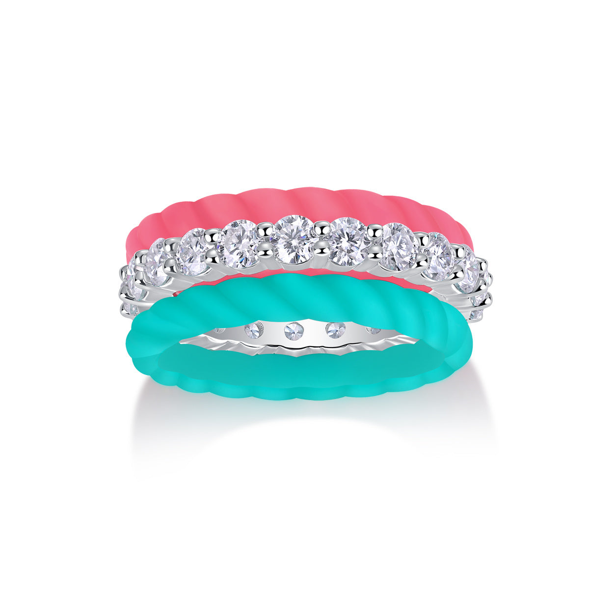Dreamy Halo - A Fashionable And Luxurious Jewelry Accessory Set With Moissanite S925 Sterling Silver And Platinum-plated Diamond