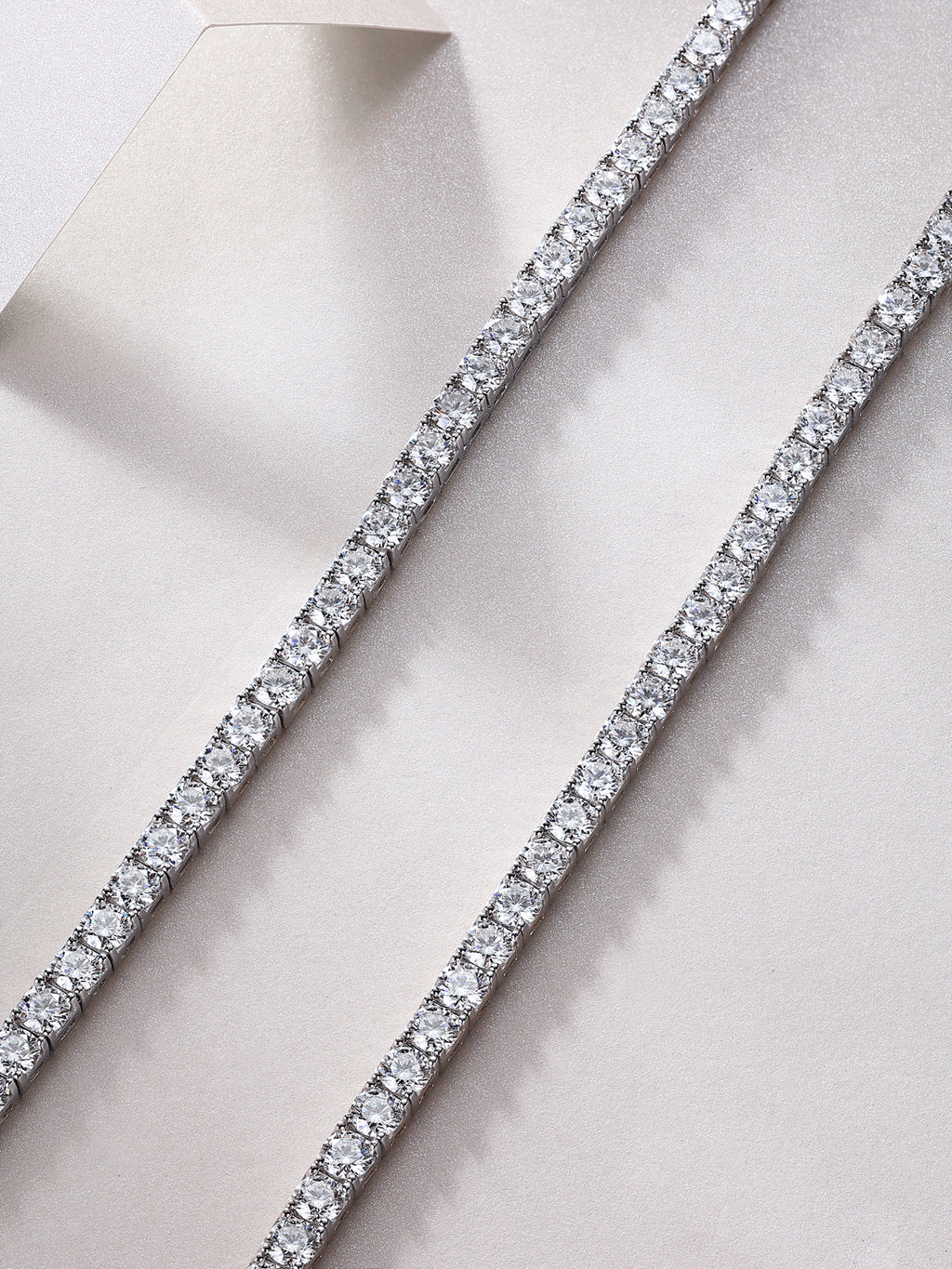 Long Star River Luxury Fashion Inlaid Mosan Diamond S925 Silver Necklace