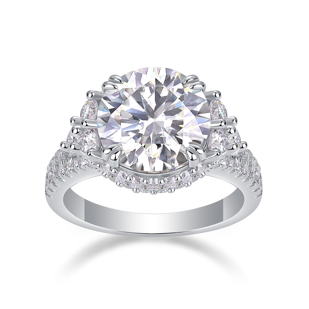 Dance With Youth - A Fashionable And Luxurious Jewelry Accessory Set With 5-carat Moissan Diamond S925 Sterling Silver And Platinum-plated Diamond