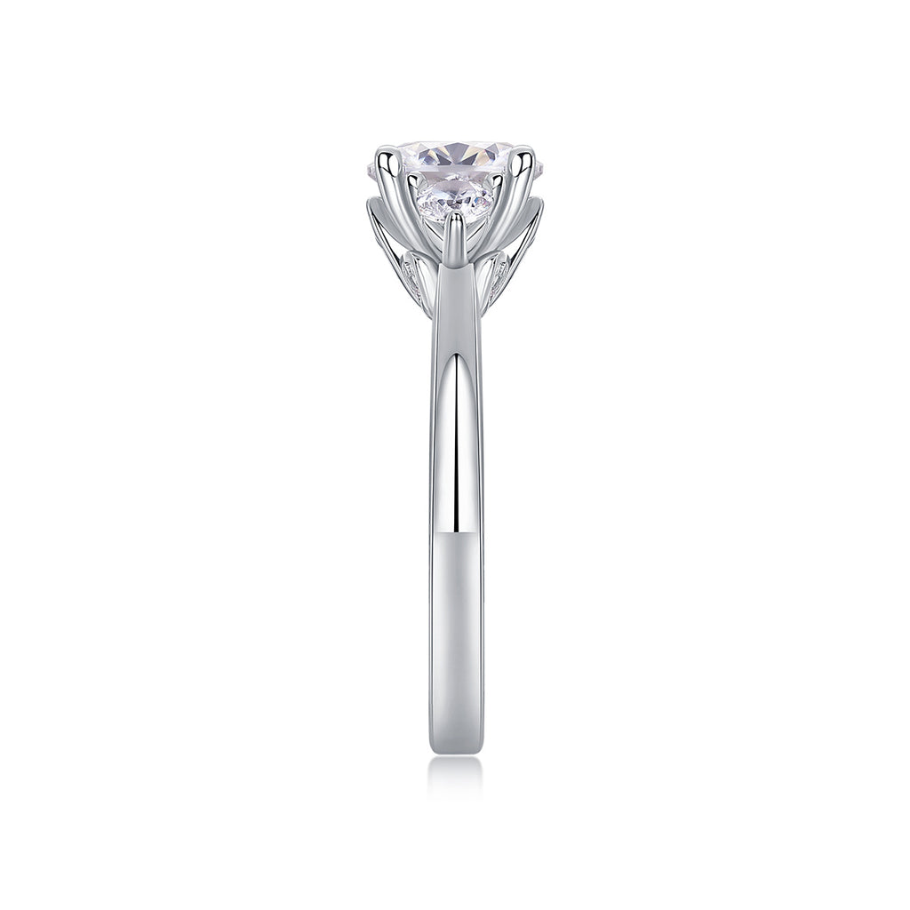 Starry Night Brilliance - A Fashionable And Luxurious Jewelry Piece Set With 2-carat Moissan Diamond S925 Sterling Silver And Platinum-plated Diamond