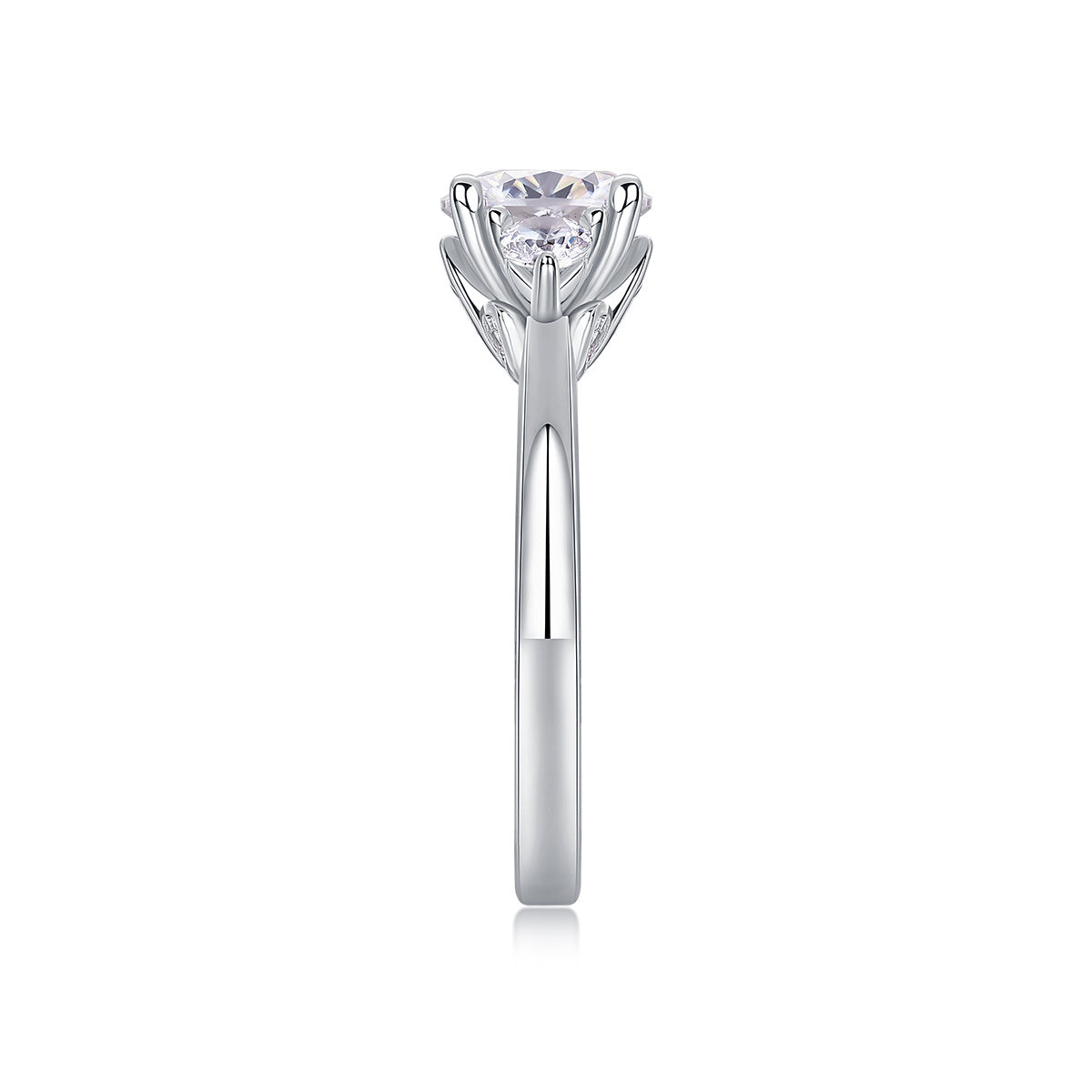 Starry Night Brilliance - A Fashionable And Luxurious Jewelry Piece Set With 2-carat Moissan Diamond S925 Sterling Silver And Platinum-plated Diamond