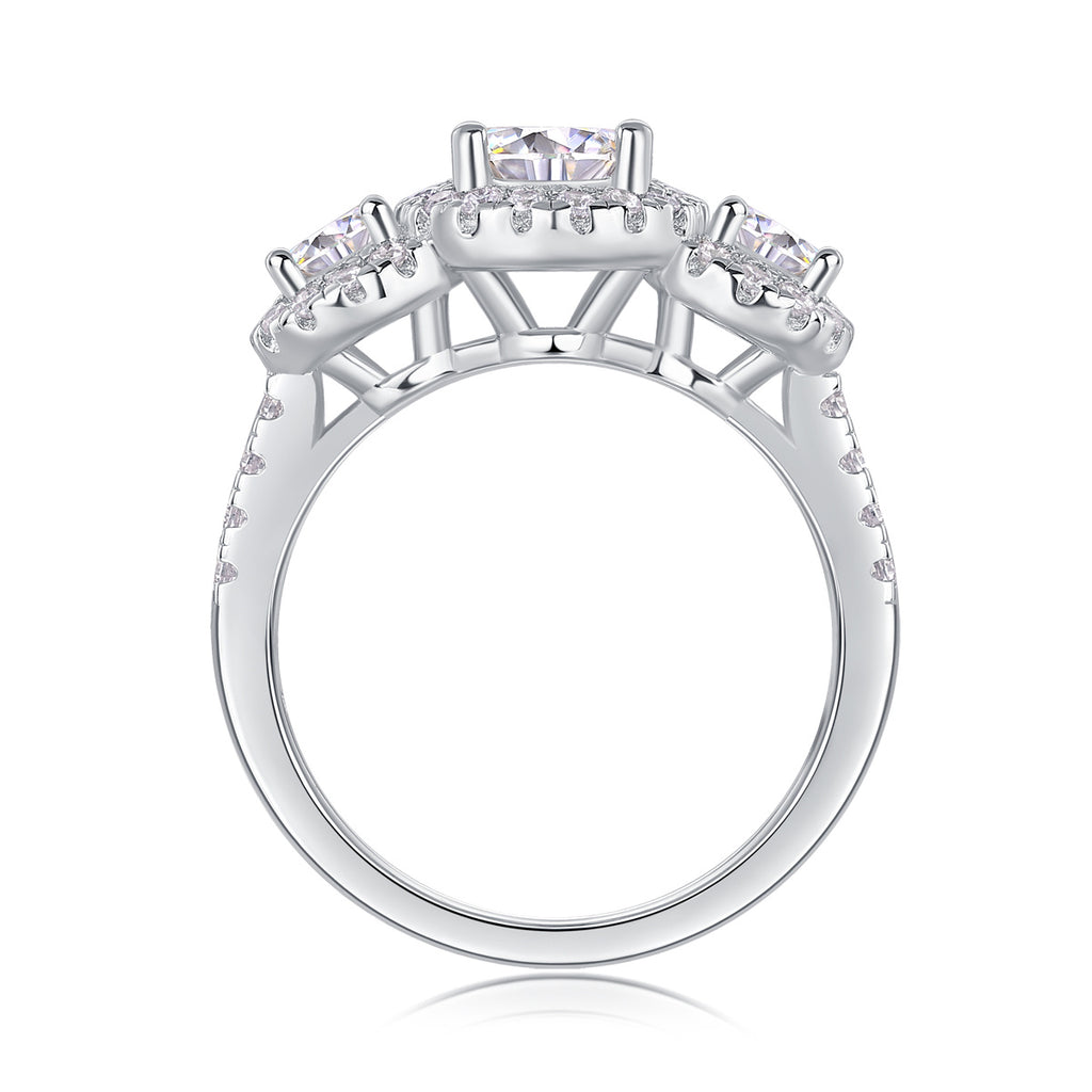 Human Warmth - A Fashionable And Luxurious Jewelry Piece Set With 1-carat Moissan Diamond S925 Sterling Silver And Platinum-plated Diamond