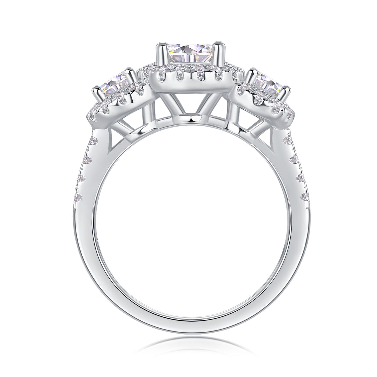 Human Warmth - A Fashionable And Luxurious Jewelry Piece Set With 1-carat Moissan Diamond S925 Sterling Silver And Platinum-plated Diamond