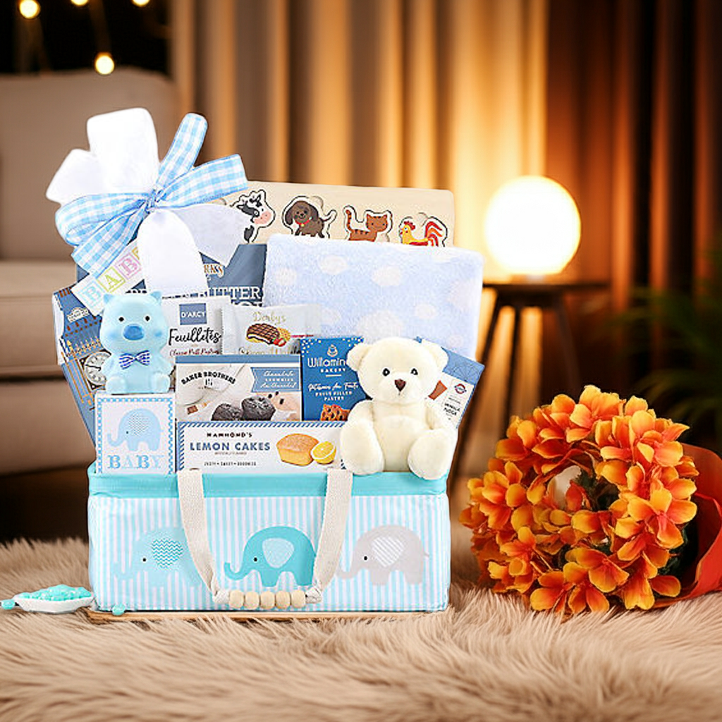 Bundle of Joy: Baby Boy Gift Basket