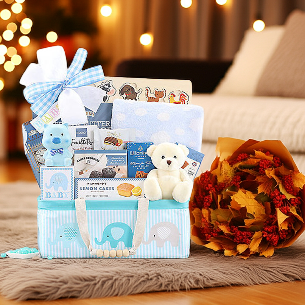 Bundle of Joy: Baby Boy Gift Basket