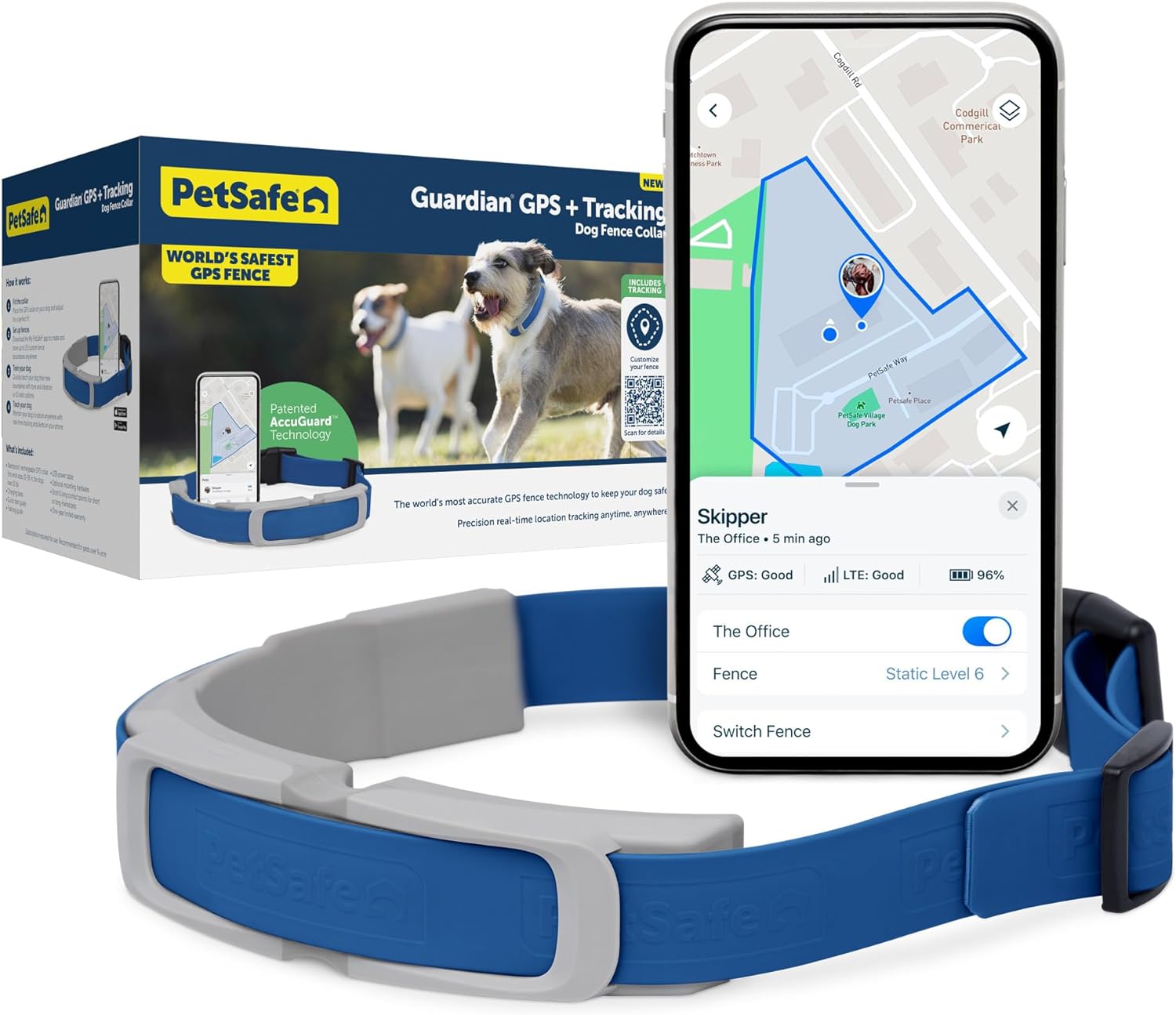 PetSafe Guardian GPS + Tracking Dog Fence Collar  Wireless Dog Fence with Real-Time Tracking