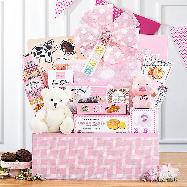 Hello Baby: Baby Girl Gift Basket