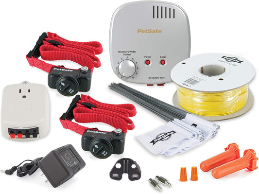 PetSafe Basic In-Ground Pet Fence  Includes TWO Waterproof Collars