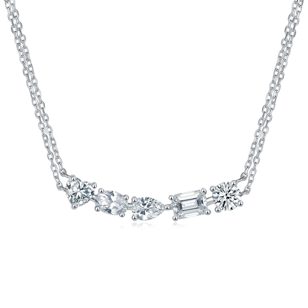 Galaxy - A Fashionable And Luxurious Diamond Jewelry Pendant Set With Moissanite S925 Sterling Silver And Platinum Plating