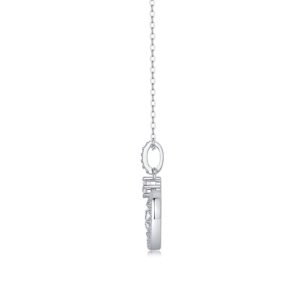 Love Ring - A Fashionable And Luxurious Diamond Jewelry Pendant Set With 1-carat Moissan Diamond S925 Sterling Silver And Platinum Plating
