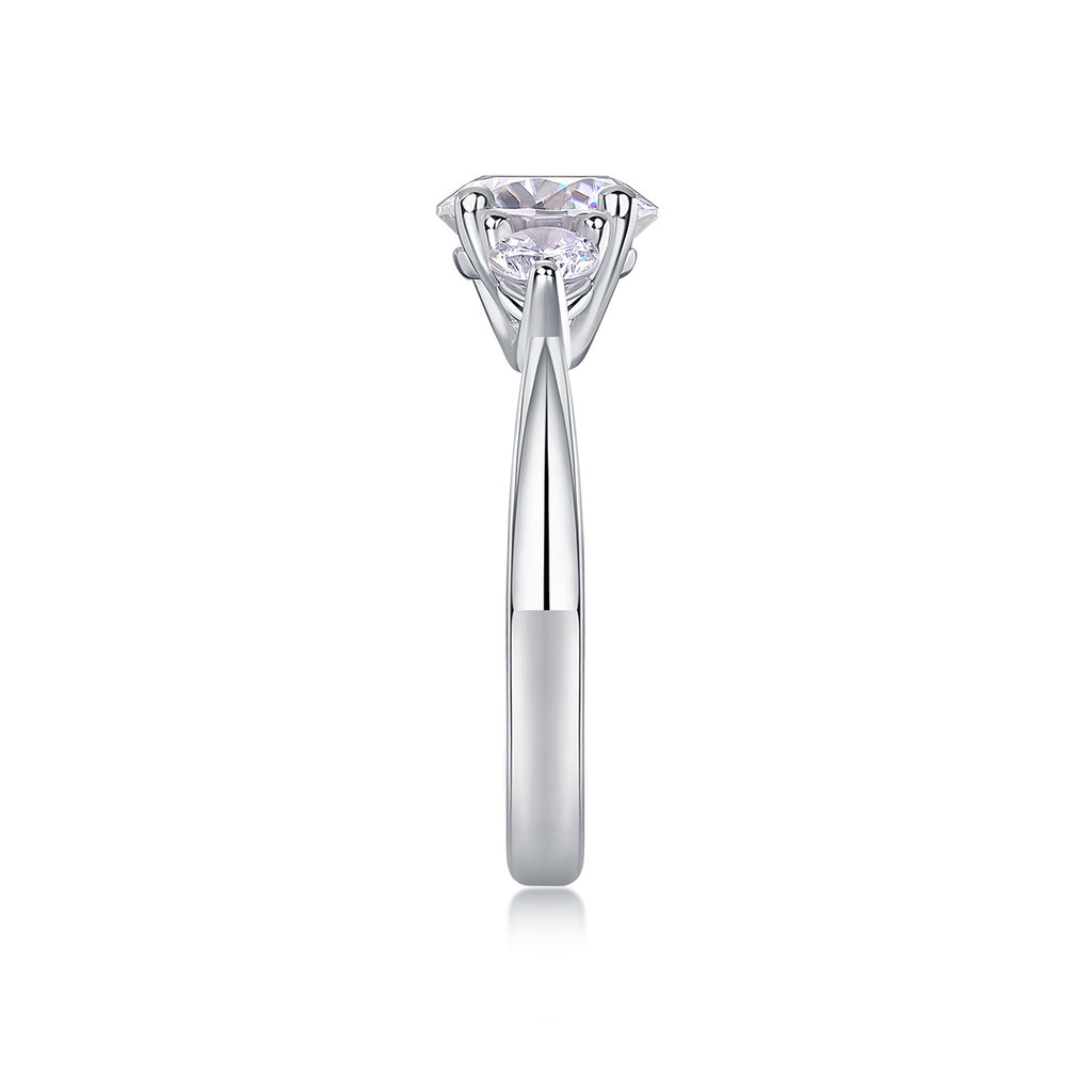 Three Lives And Three Worlds - A Fashionable And Luxurious Jewelry Piece Set With 2-carat Moissan Diamond S925 Sterling Silver And Platinum-plated Diamond