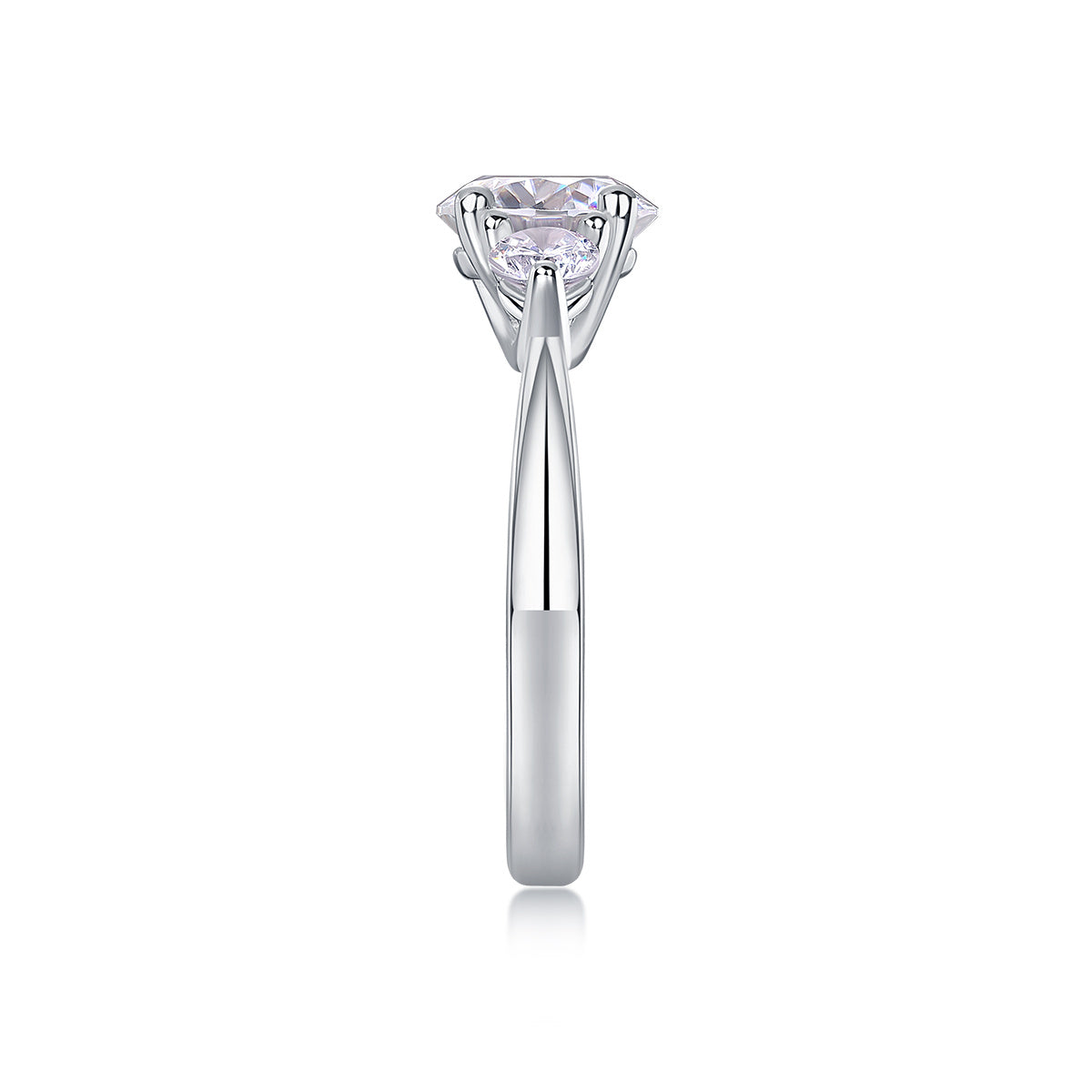 Three Lives And Three Worlds - A Fashionable And Luxurious Jewelry Piece Set With 2-carat Moissan Diamond S925 Sterling Silver And Platinum-plated Diamond