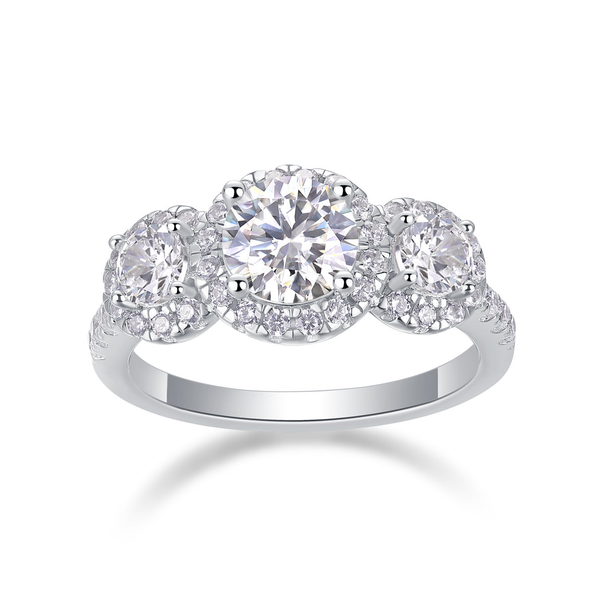 Human Warmth - A Fashionable And Luxurious Jewelry Piece Set With 1-carat Moissan Diamond S925 Sterling Silver And Platinum-plated Diamond