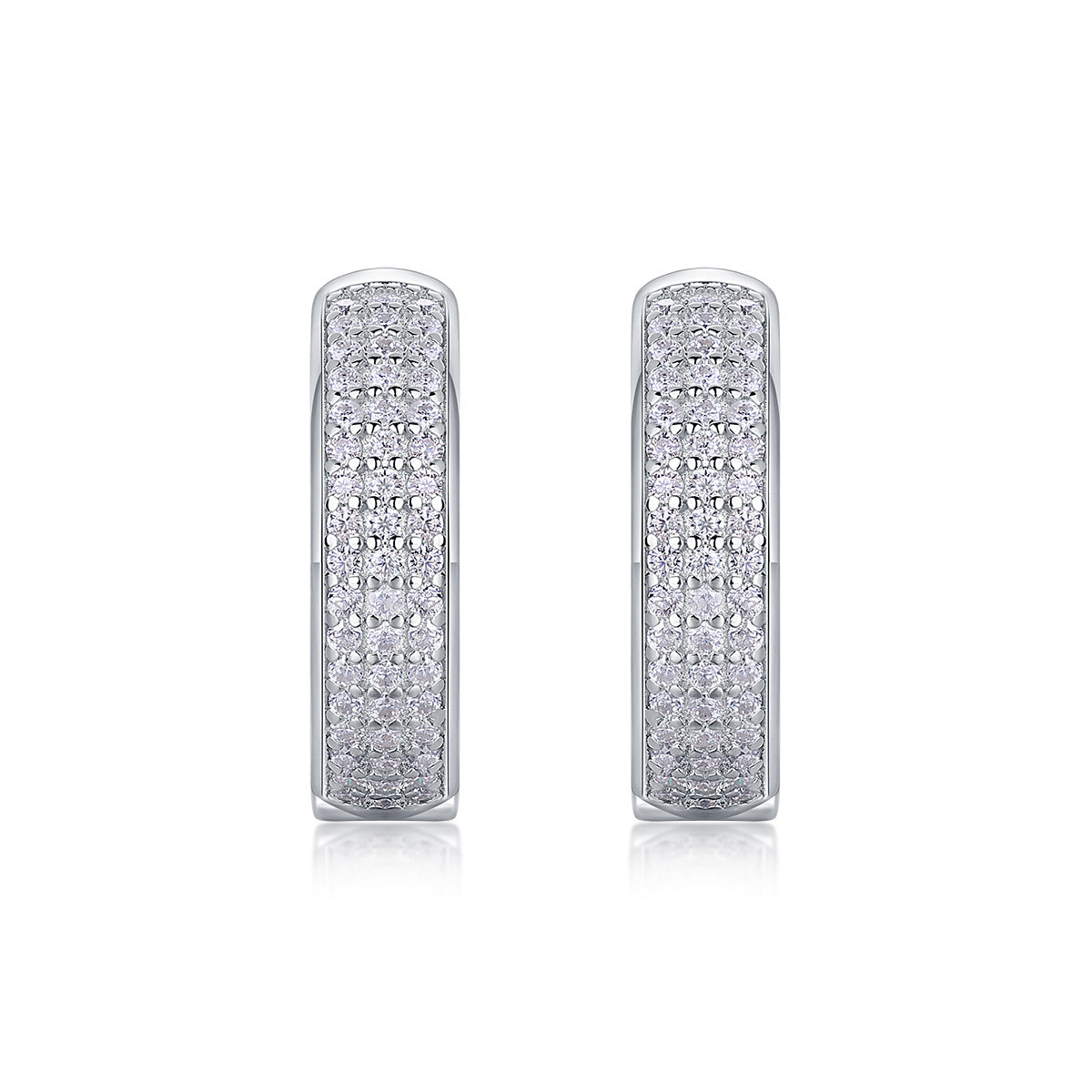 Years - Fashionable Earrings And Stud Jewelry Set With Moissanite S925 Sterling Silver And Platinum-plated Diamonds