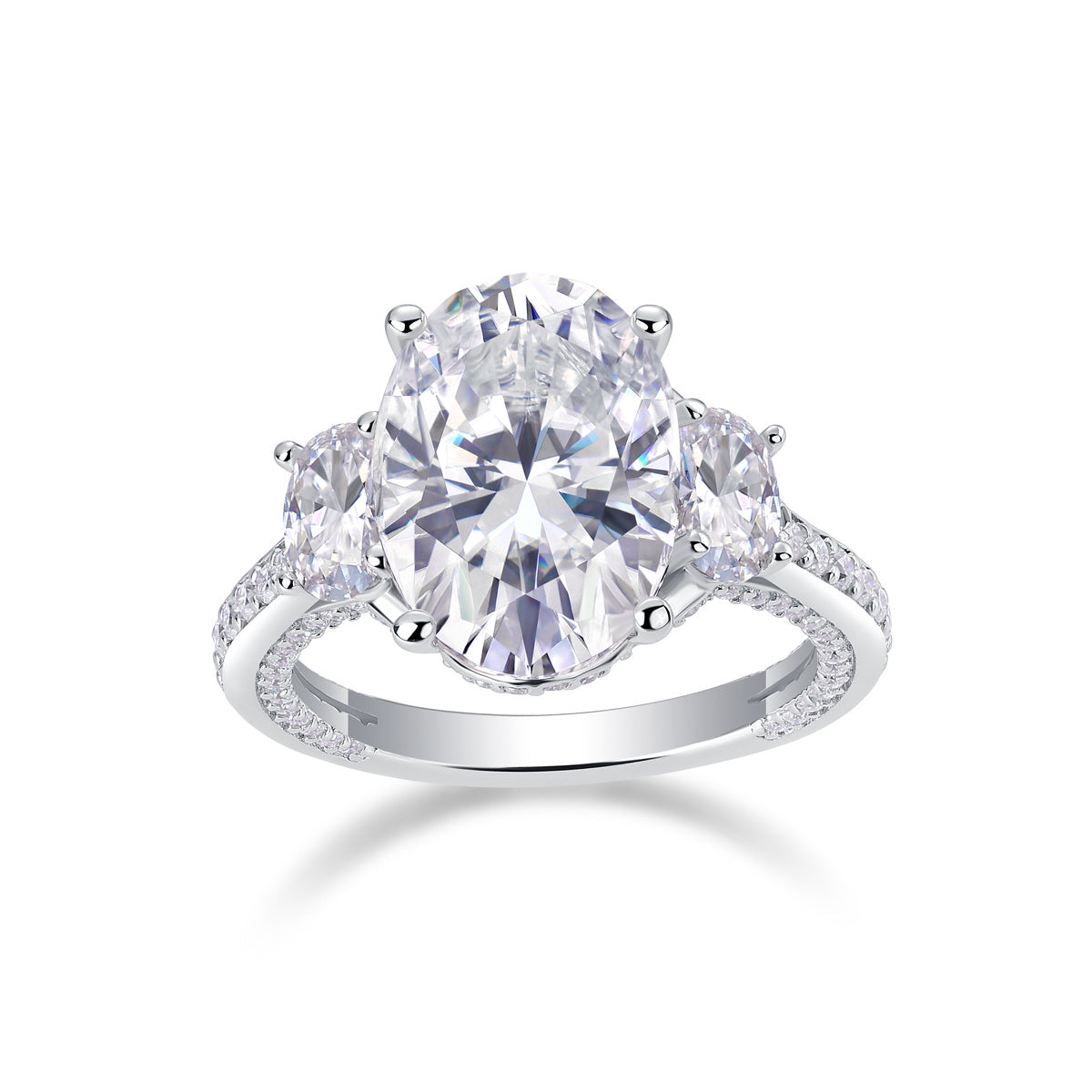 Crown Of Radiance - A Fashionable And Luxurious Jewelry Accessory Set With Moissanite S925 Sterling Silver And Platinum-plated Diamond